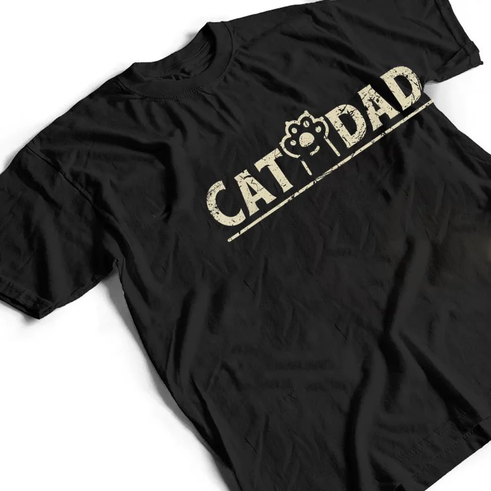 Funny-Fathers-Day-Cat-Dad-T-Shirt-2 Funny Fathers Day Cat Dad T Shirt