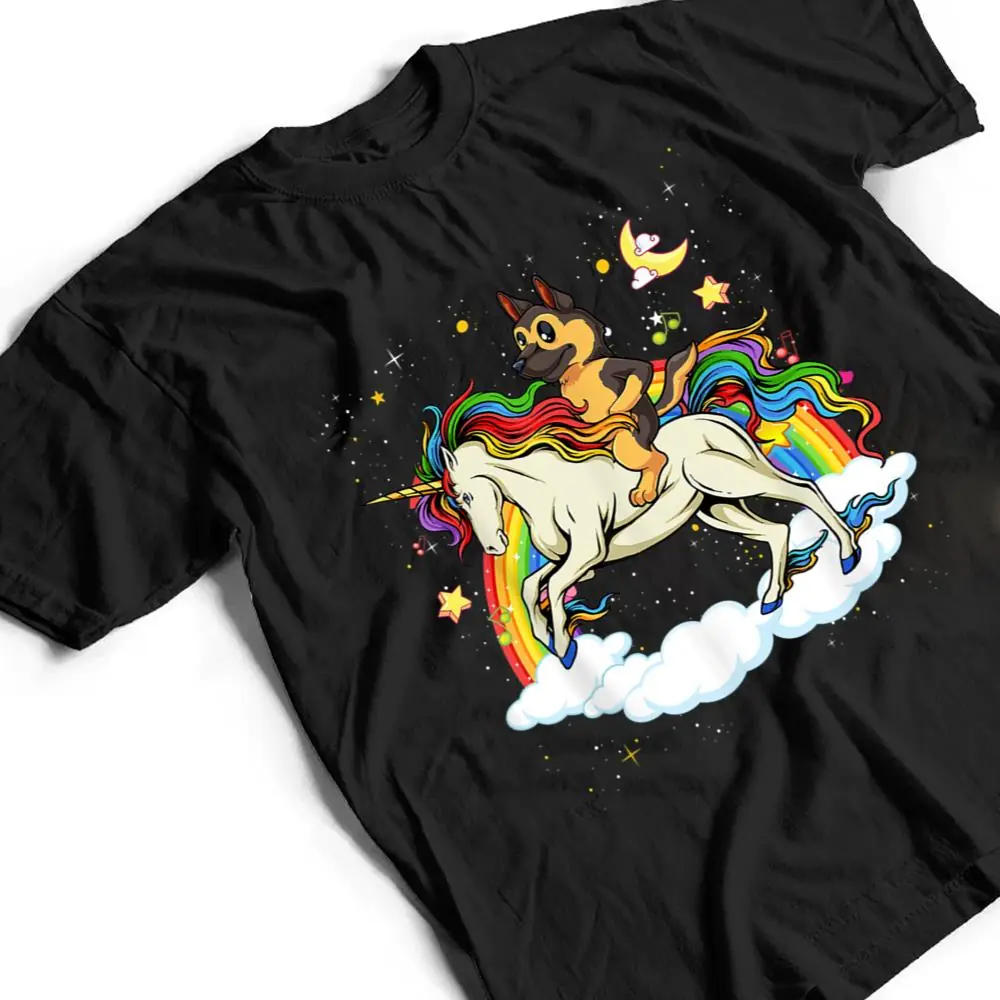 Funny-German-Shepherd-Dog-Riding-Unicorn-Rainbow-T-Shirt-2 Funny German Shepherd Dog Riding Unicorn & Rainbow T Shirt