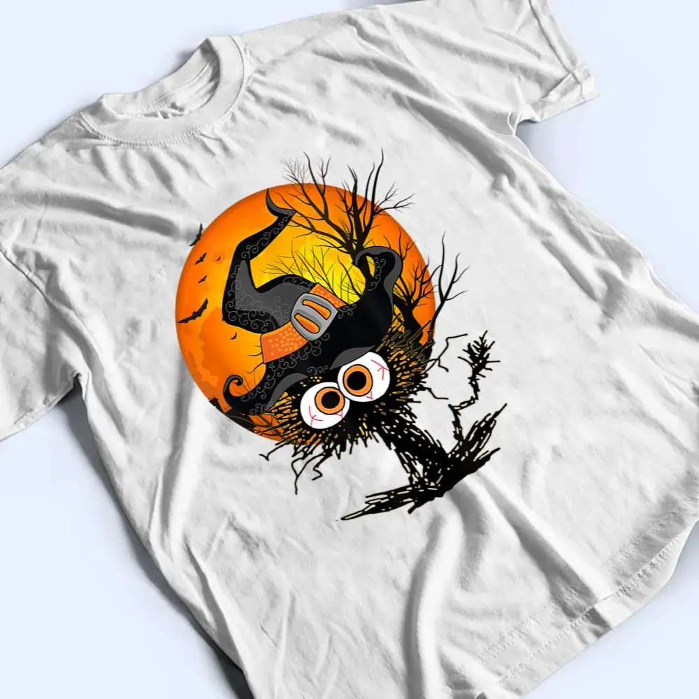 Funny-Halloween-Black-Cat-Costume-Witch-Hat-Moon-T-Shirt-2 Funny Halloween Black Cat Costume Witch Hat & Moon T Shirt