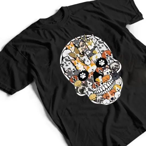 Funny Halloween Costume Skull Dog Lover Funny Gifts T Shirt