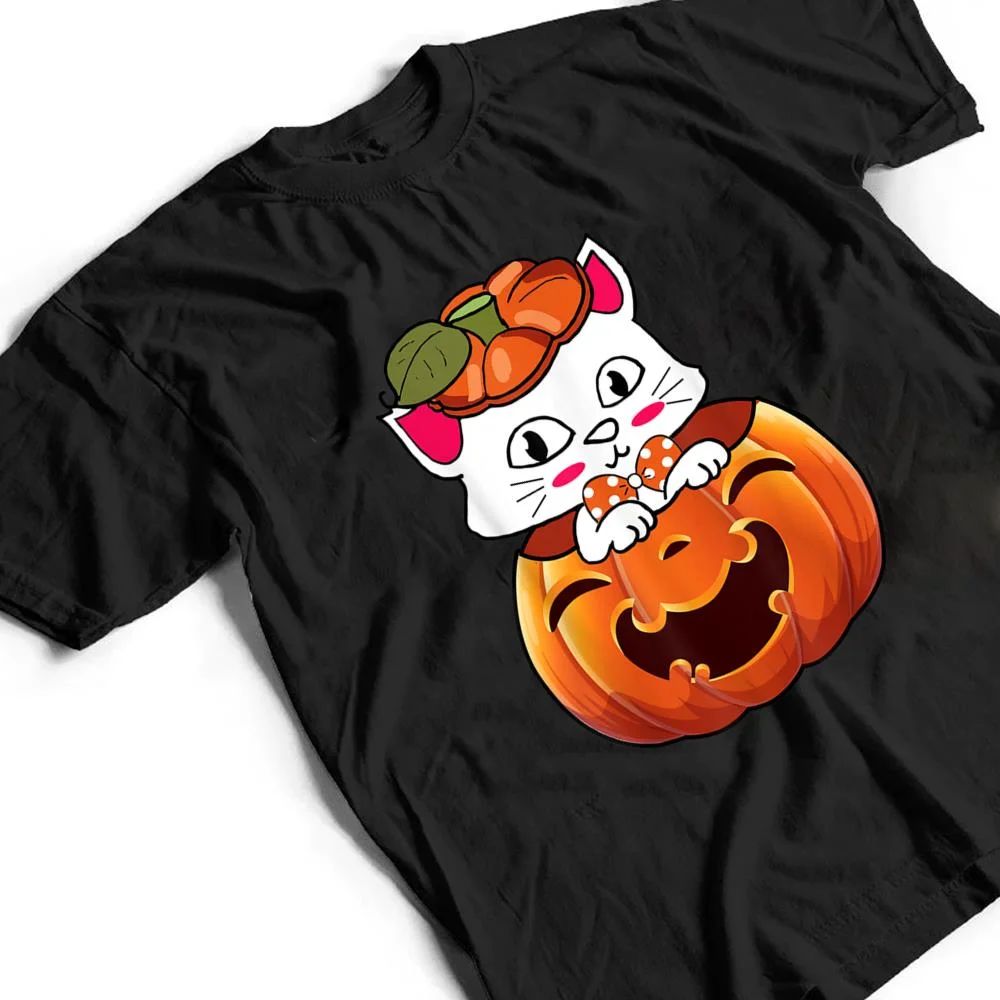 Funny-Halloween-Jack-O-Lantern-Pumpkin-Cat-Gifts-T-Shirt-2 Funny Halloween Jack-O-Lantern Pumpkin Cat Gifts T Shirt