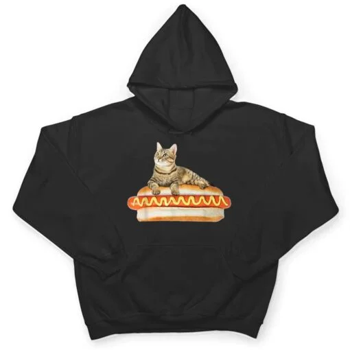 Funny Hot Dog Cat by Zany Brainy, Cute Kitty Food T Shirt