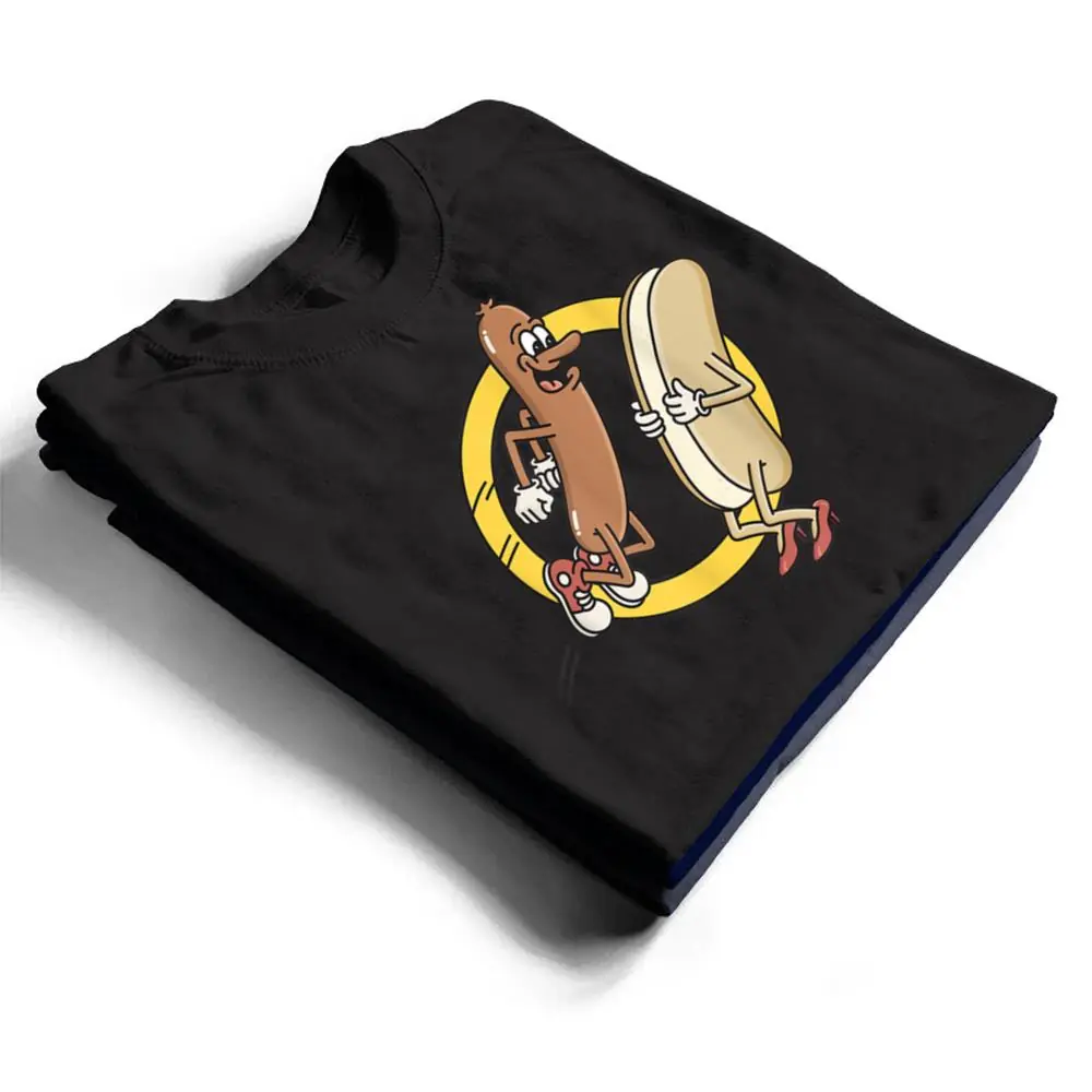 Funny-Hot-Dog-Jumping-Into-A-Bun-T-Shirt-1 Funny Hot Dog Jumping Into A Bun T Shirt
