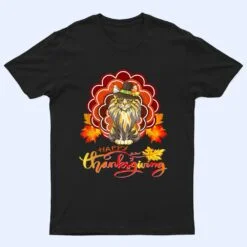 Funny Maine Coon Cat Urkey Happy Hanksgiving T Shirt