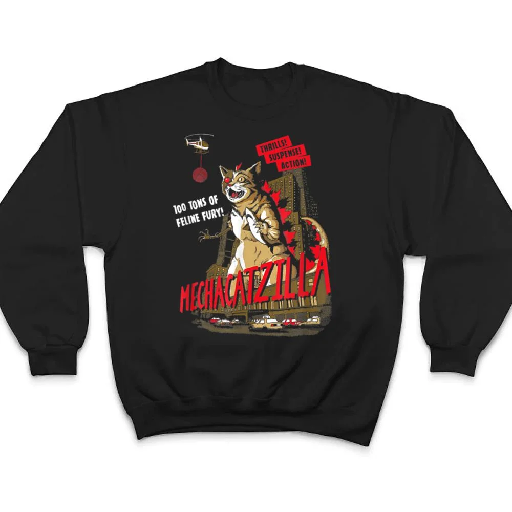 Funny-Mecha-Catzilla-Cat-Costume-Halloween-T-Shirt-4 Funny Mecha Catzilla Cat Costume Halloween T Shirt