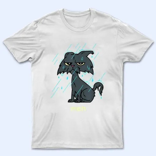 Funny Meh Cat Shirt - Sarcastic Raining Wet Cat Lover T Shirt