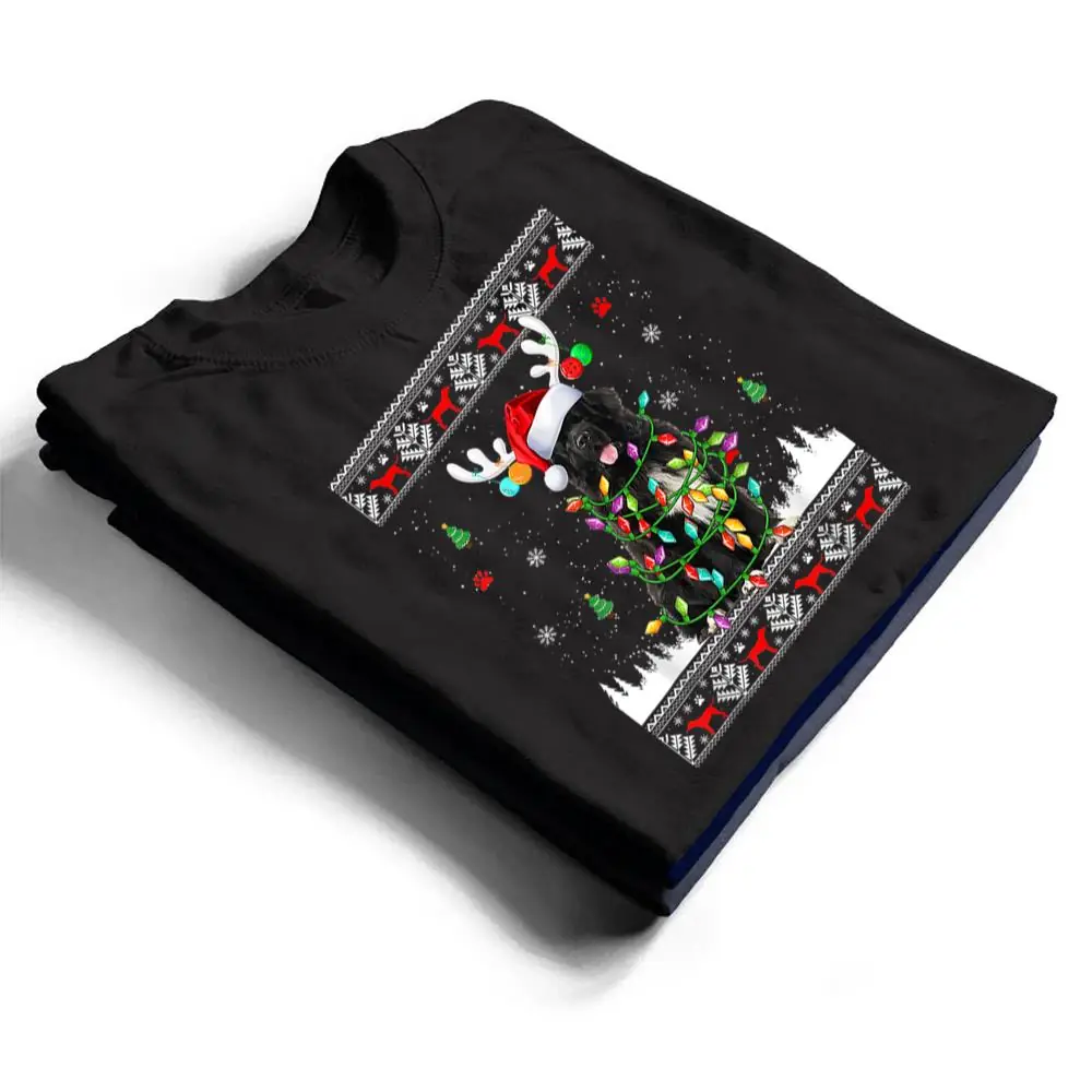 Funny-Newfoundland-Dog-Christmas-Lights-Christmas-T-Shirt-1 Funny Newfoundland Dog Christmas Lights Christmas T Shirt