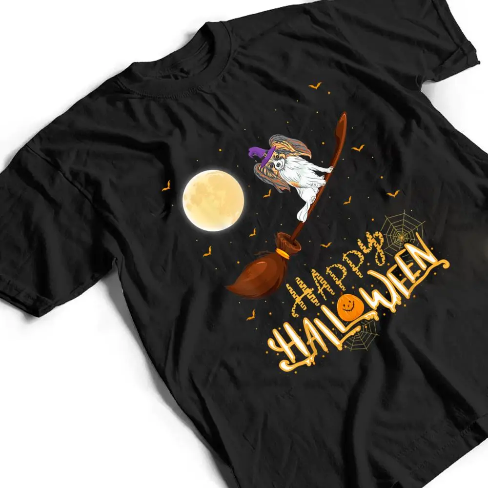 Funny-Papillon-Ride-Witch-Shotgun-Papillon-Dog-Halloween-T-Shirt-2 Funny Papillon Ride Witch Shotgun Papillon Dog Halloween T Shirt