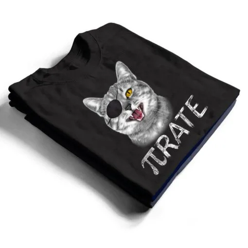 Funny Pi Day Math Science Cat Pirate T Shirt