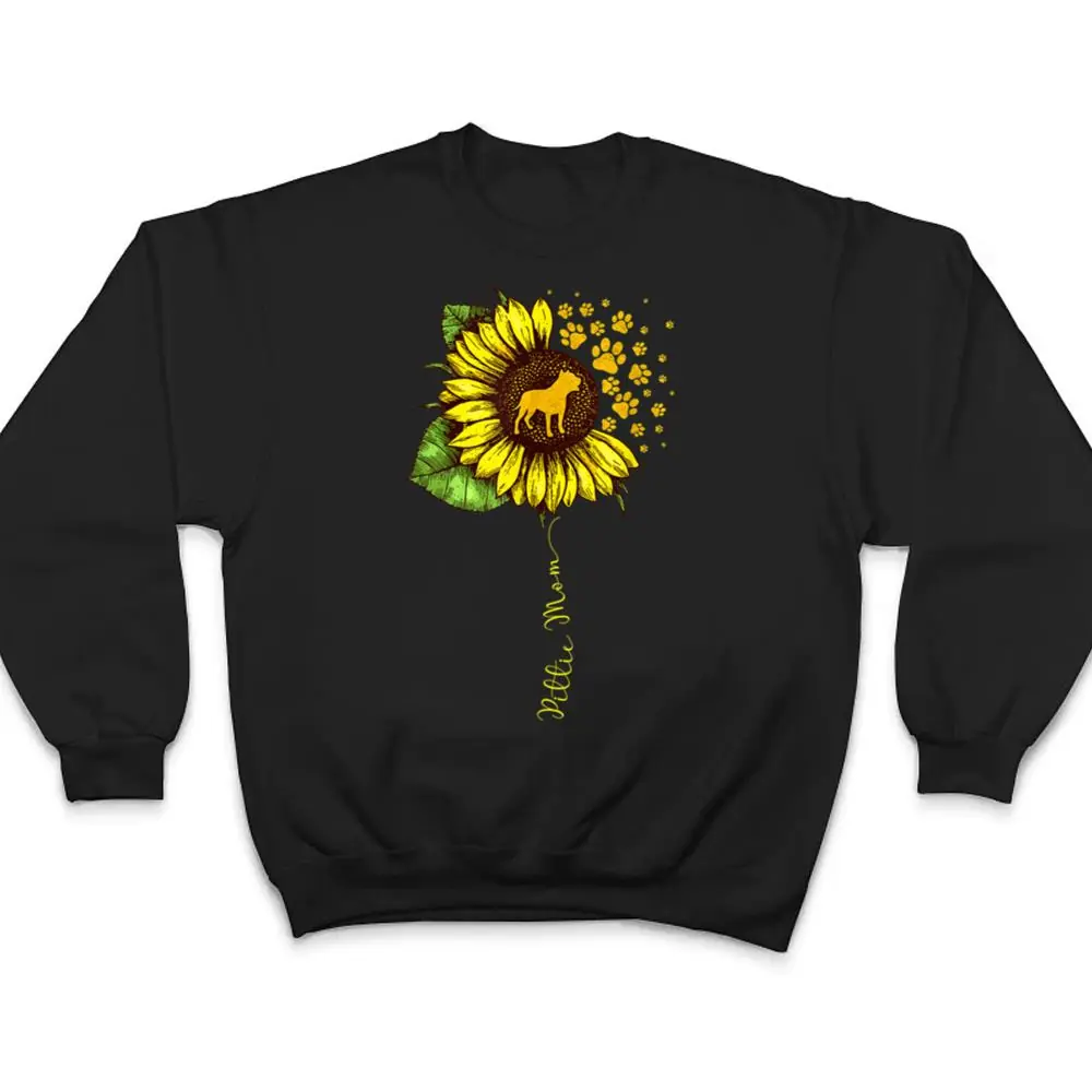Funny-Pittie-Mom-Sunflower-Mothers-Day-Pitbull-Dog-Lover-T-Shirt-4 Funny Pittie Mom Sunflower Mother's Day Pitbull Dog Lover T Shirt
