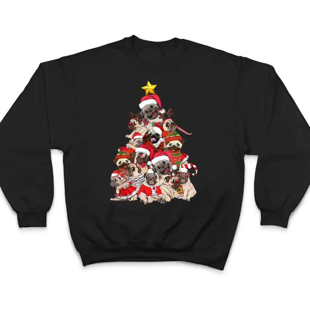 Funny-Pug-Christmas-Tree-Dog-Santa-Merry-Pugmas-Xmas-Gifts-T-Shirt-4 Funny Pug Christmas Tree Dog Santa Merry Pugmas Xmas Gifts T Shirt