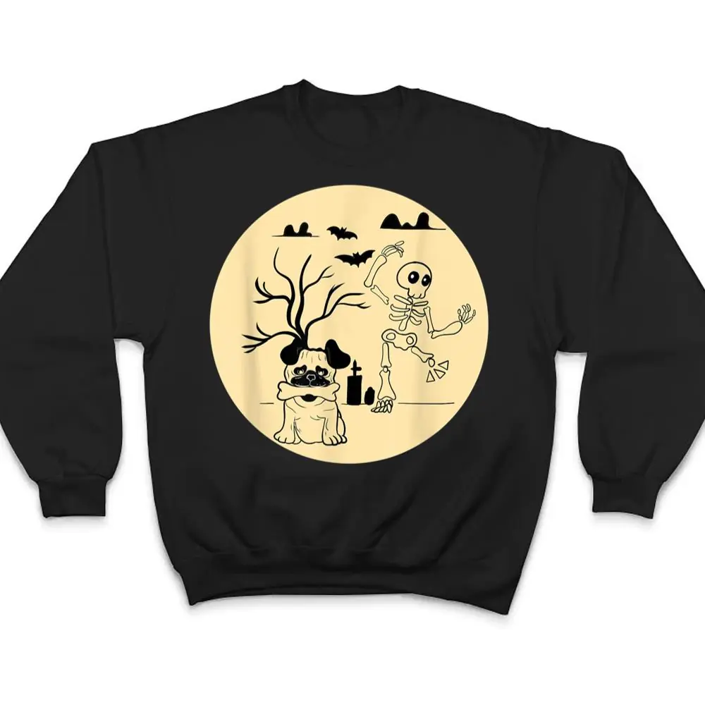 Funny-Pug-Halloween-Costume-Skeleton-Bone-Pet-Dog-Owners-T-Shirt-4 Funny Pug Halloween Costume Skeleton Bone Pet Dog Owners T Shirt