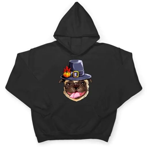 Funny Pug Thanksgiving Pug Dog Hat Autumn Pumpkin T Shirt