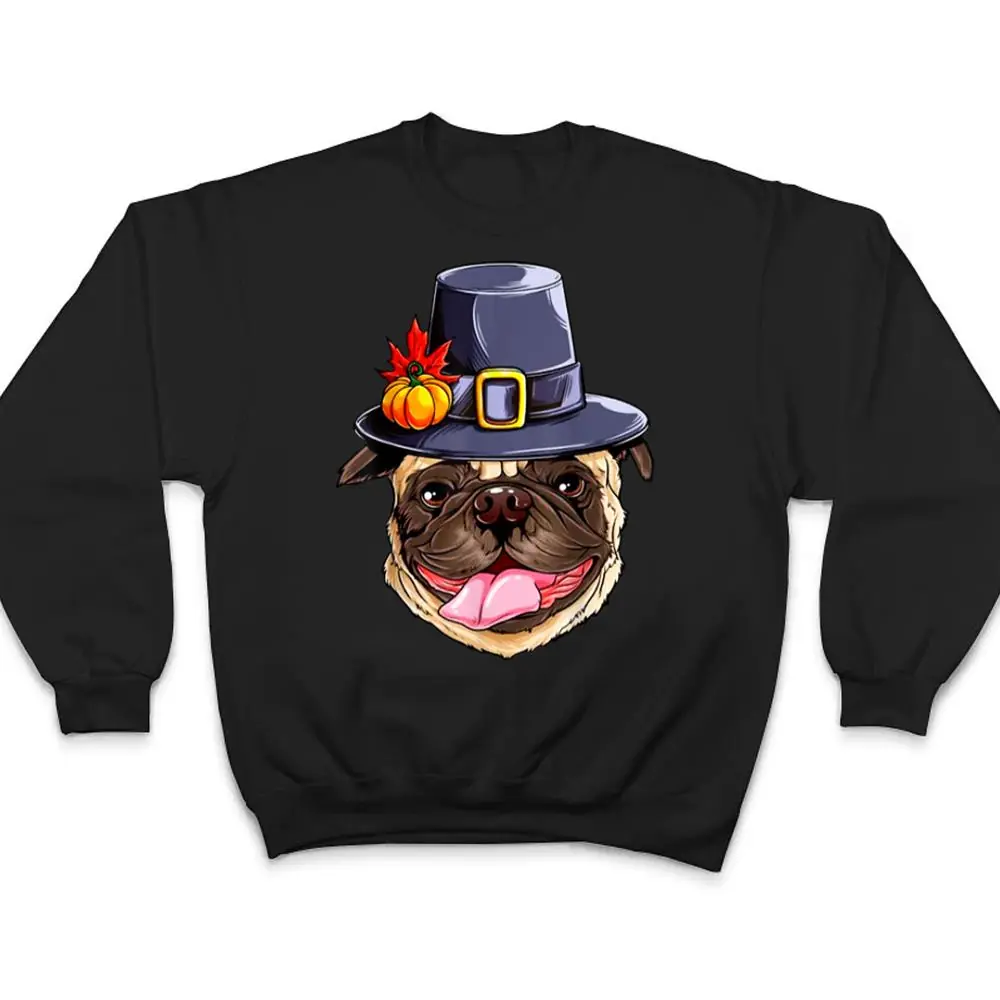 Funny-Pug-Thanksgiving-Pug-Dog-Hat-Autumn-Pumpkin-T-Shirt-4 Funny Pug Thanksgiving Pug Dog Hat Autumn Pumpkin T Shirt