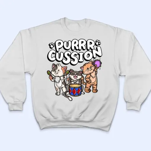 Funny Purrr Cussion Kitty Cat Percussion Player Music T Shirt