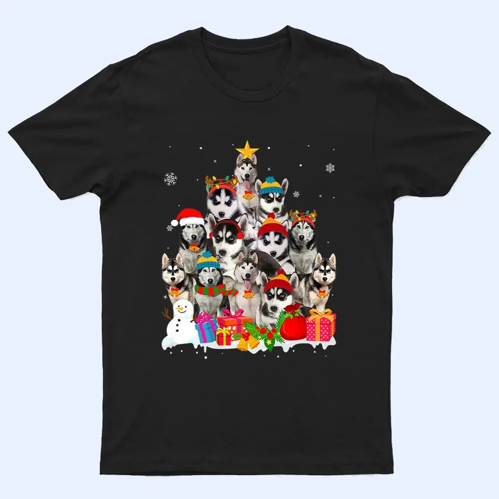 Funny Siberian Husky Christmas Tree Pet Dog Lover Cute T Shirt Funny Siberian Husky Christmas Tree Pet Dog Lover Cute T Shirt