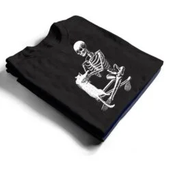 Funny Skeleton Holding A Cat Halloween T Shirt Funny Skeleton Holding A Cat Halloween T Shirt