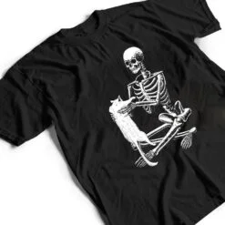 Funny Skeleton Holding A Cat Halloween T Shirt Funny Skeleton Holding A Cat Halloween T Shirt