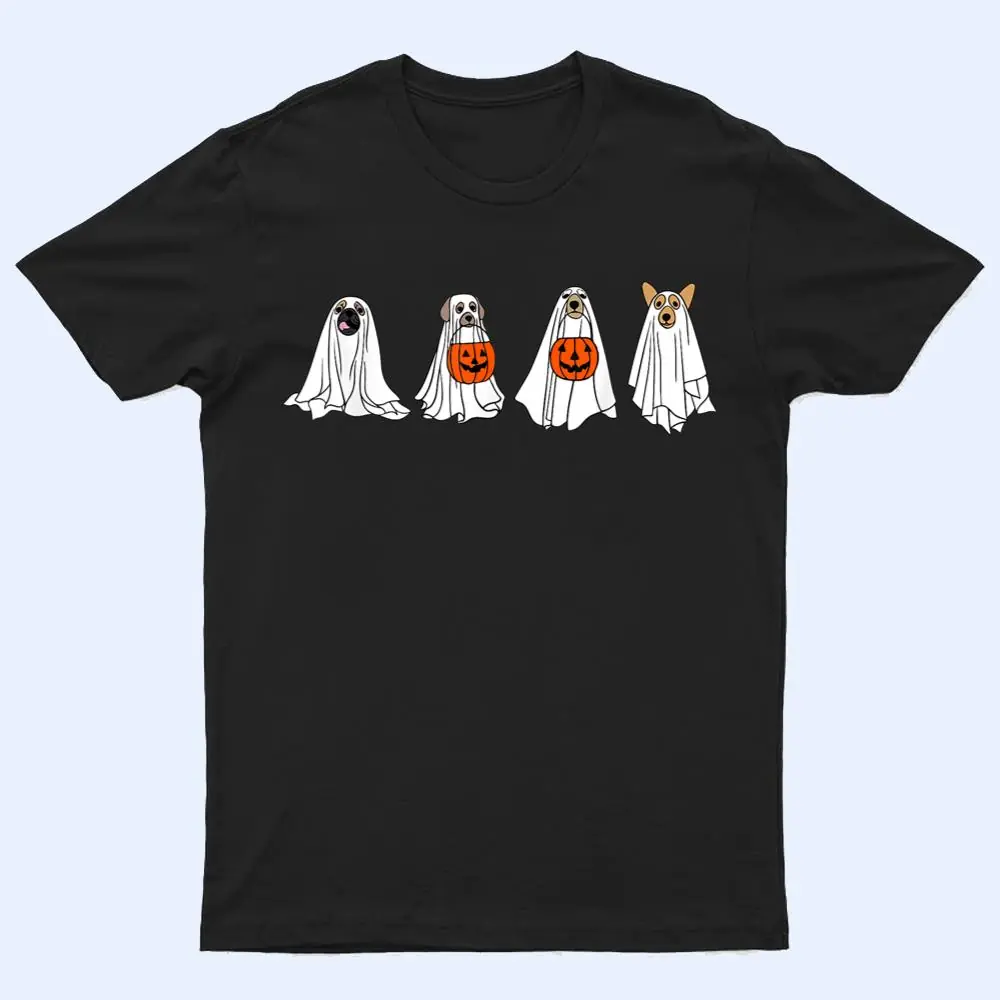 Funny Spooky Season Retro Jackolantern Ghost Dog Halloween T Shirt Funny Spooky Season Retro Jackolantern Ghost Dog Halloween T Shirt