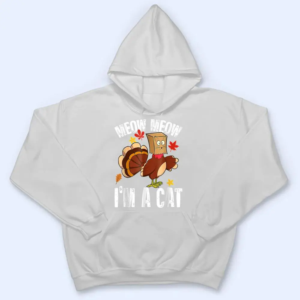 Funny Thanksgiving Cool Turkey Fake Cat T Shirt