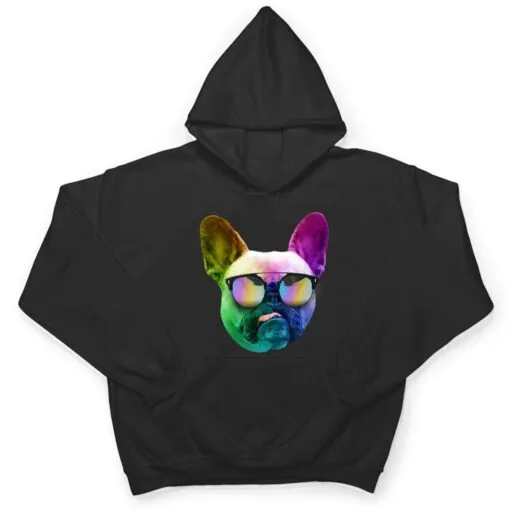 Funny Trippy Neon French Bulldog T Shirt