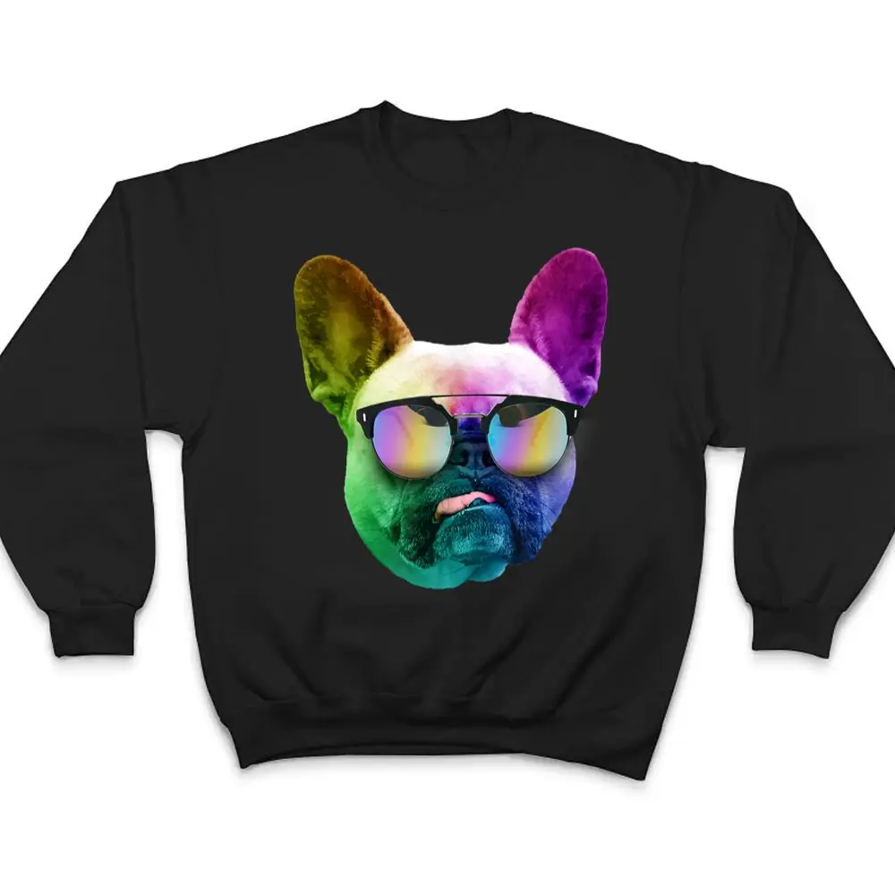 Funny-Trippy-Neon-French-Bulldog-T-Shirt-4 Funny Trippy Neon French Bulldog T Shirt