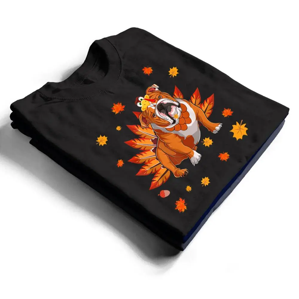Funny-Turkey-English-Bulldog-Dog-Maple-Leaf-Thanksgiving-Day-T-Shirt-1 Funny Turkey English Bulldog Dog Maple Leaf Thanksgiving Day T Shirt