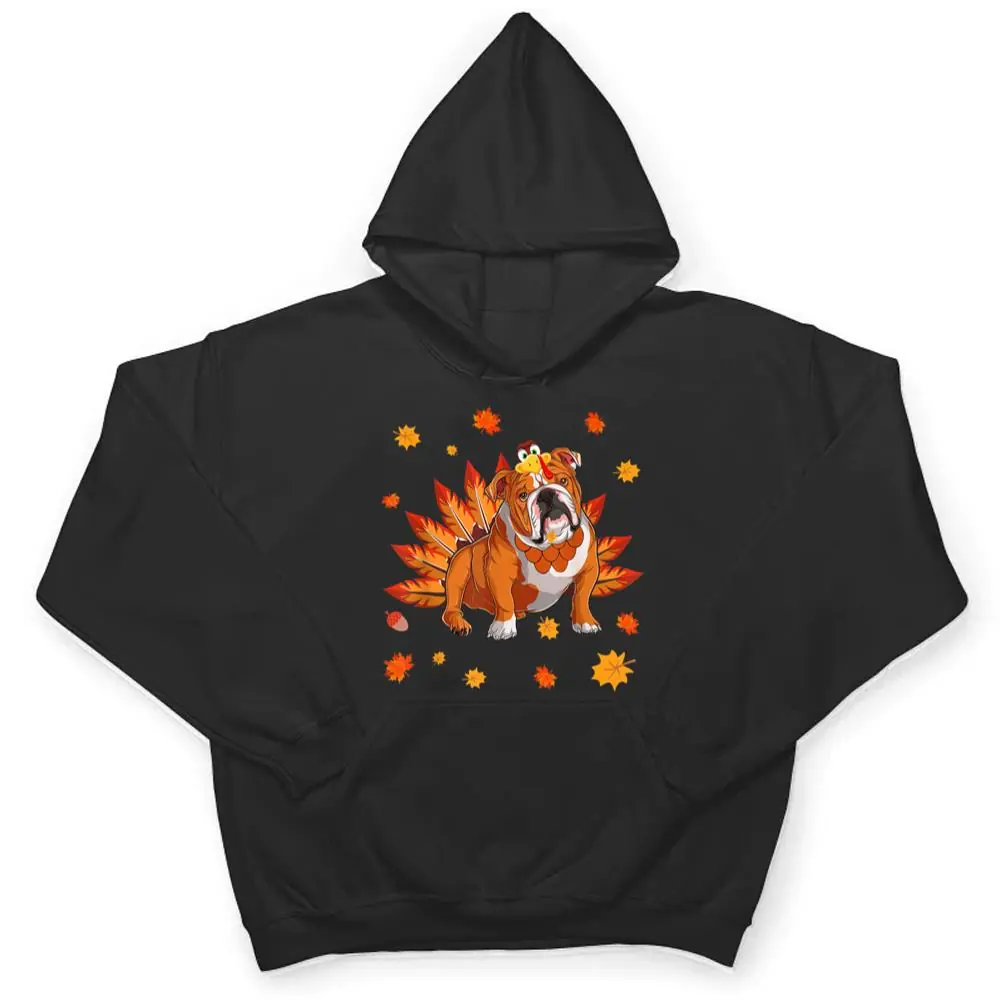 Funny-Turkey-English-Bulldog-Dog-Maple-Leaf-Thanksgiving-Day-T-Shirt-3 Funny Turkey English Bulldog Dog Maple Leaf Thanksgiving Day T Shirt