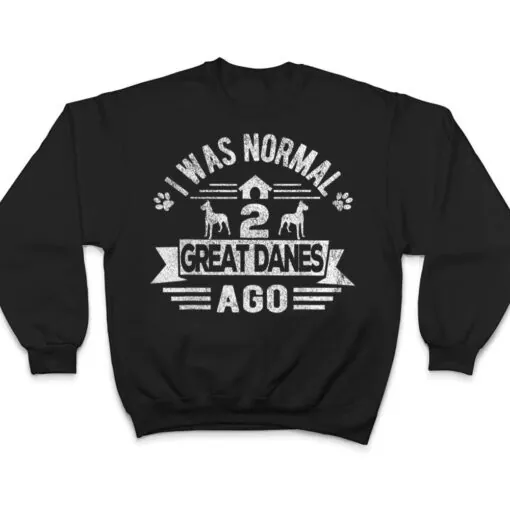 Funny Two Great Danes Dog Owner Great Dane Mom Retro T Shirt