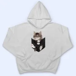 Furry Kitten Sad Face Cat Pocket T Shirt Furry Kitten Sad Face Cat Pocket T Shirt