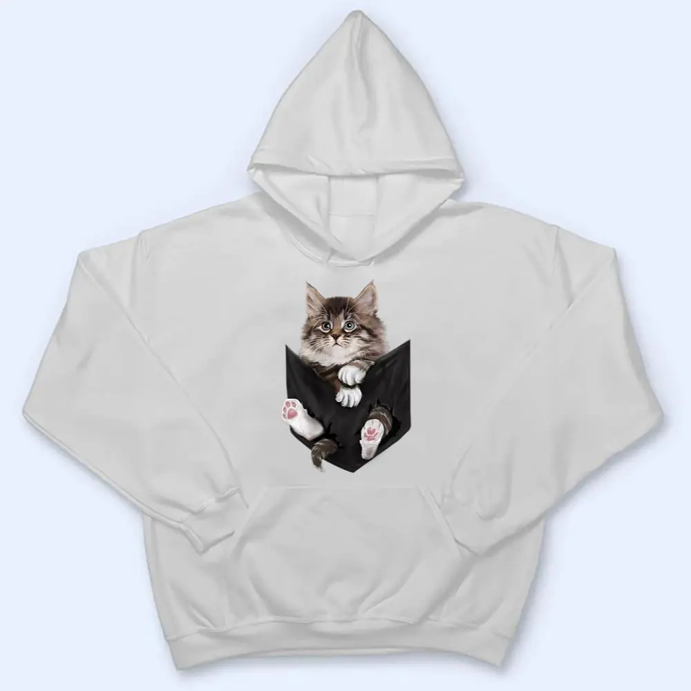 Furry-Kitten-Sad-Face-Cat-Pocket-T-Shirt-3 Furry Kitten Sad Face Cat Pocket T Shirt