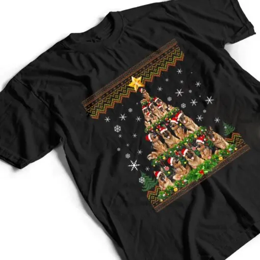 German Shepherd Dog Christmas Lights Christmas Ver 2 T Shirt