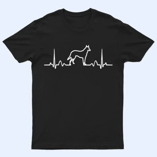 German Shepherd Dog Heartbeat Funny Dog Gift T Shirt