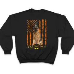 German Shepherd Dog Pumpkin American Flag Witch Halloween T Shirt German Shepherd Dog Pumpkin American Flag Witch Halloween T Shirt