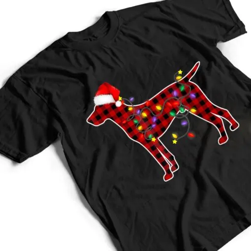 German Shorthaired Dog Lights Christmas Matching Family T Shirt