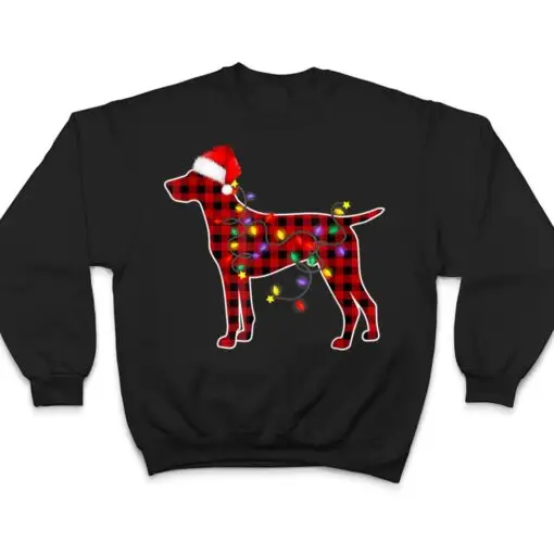 German Shorthaired Dog Lights Christmas Matching Family T Shirt