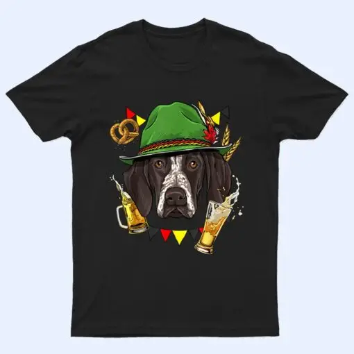 German Shorthaired Pointer Germany Oktoberfest Beer Fest Dog T Shirt