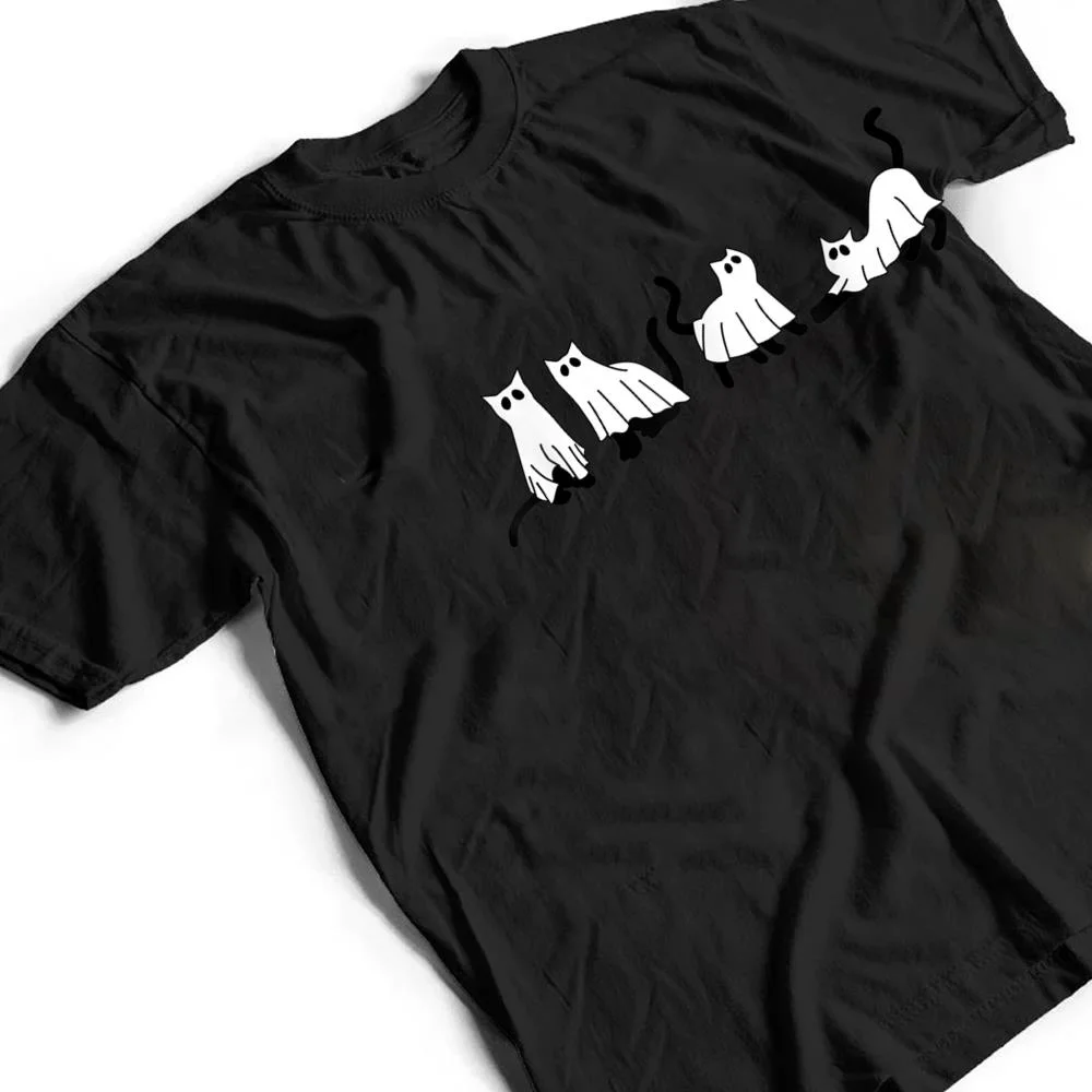 Ghost-Cats-Halloween-Costume-For-Cat-Lovers-T-Shirt-2 Ghost Cats Halloween Costume For Cat Lovers T Shirt