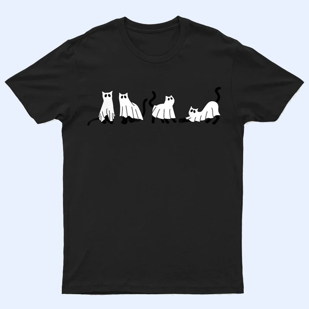 Ghost Cats Halloween Costume For Cat Lovers T Shirt Ghost Cats Halloween Costume For Cat Lovers T Shirt