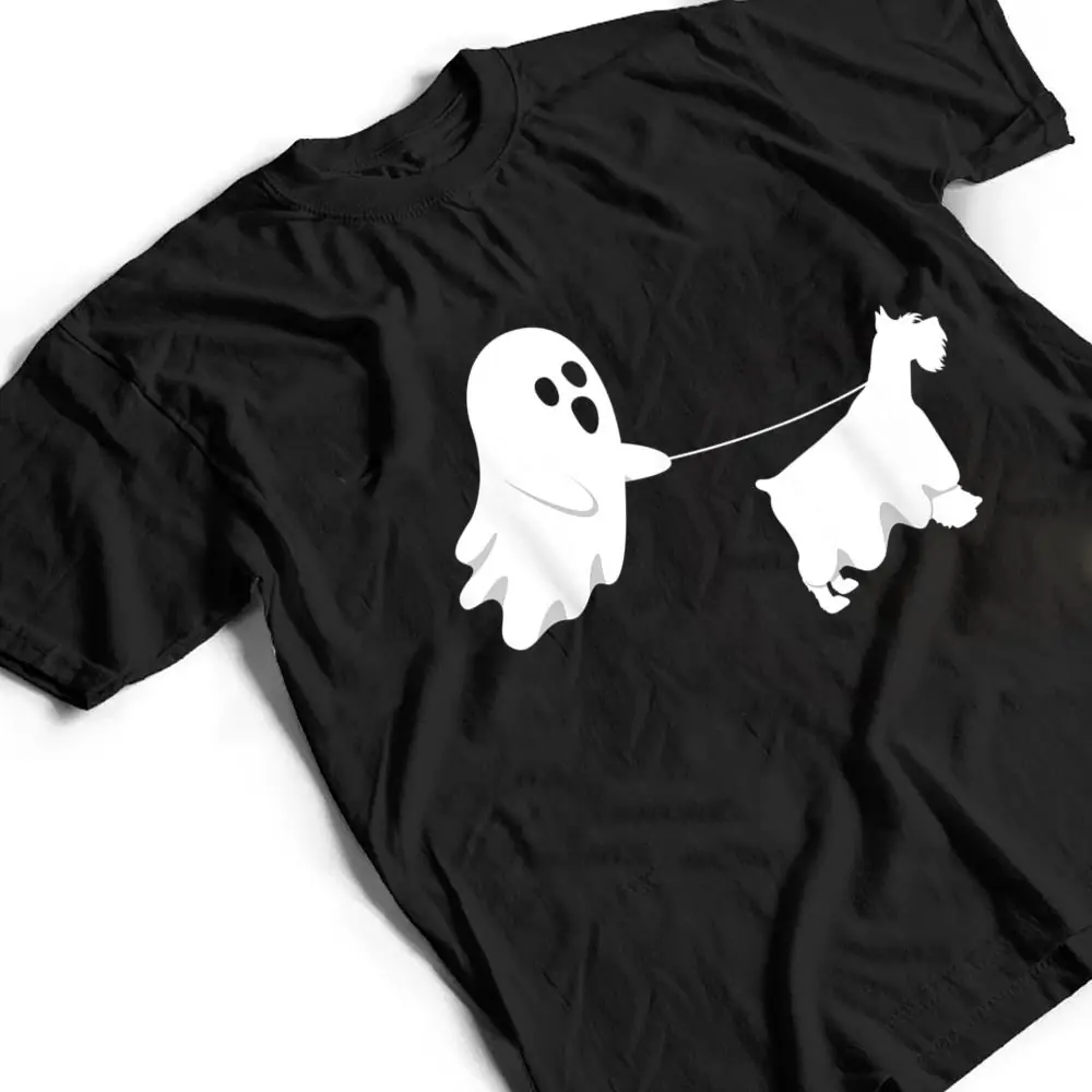 Ghost-Miniature-Schnauzer-Funny-Boo-Halloween-Costume-Dog-T-Shirt-2 Ghost Miniature Schnauzer Funny Boo Halloween Costume Dog T Shirt