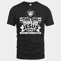 Girl runs on Jesus and Bioinformatics