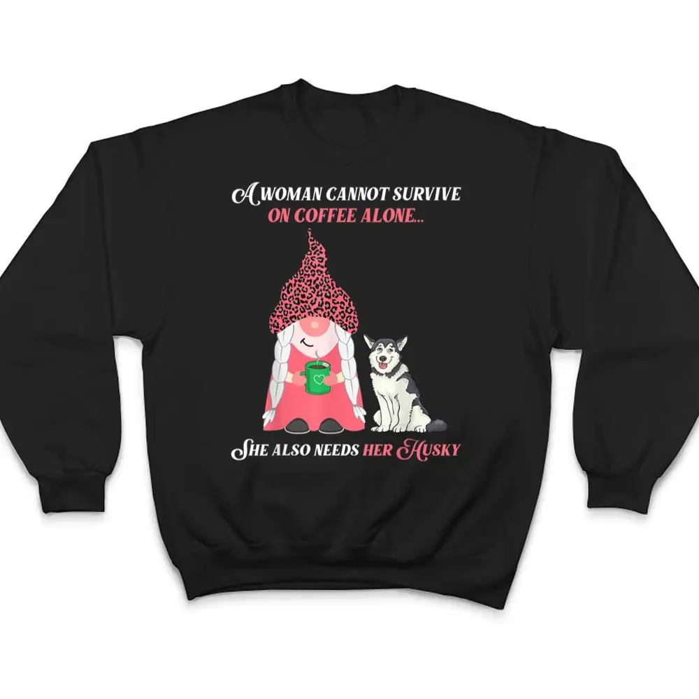 Gnome-Leopard-Pattern-Love-Coffee-Husky-Dog-Lover-Funny-T-Shirt-4 Gnome Leopard Pattern Love Coffee Husky Dog Lover Funny T Shirt