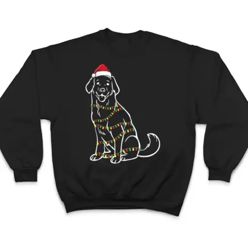 Golden Retriever Christmas Tree Lights X-Mas Cute Dog Puppy T Shirt