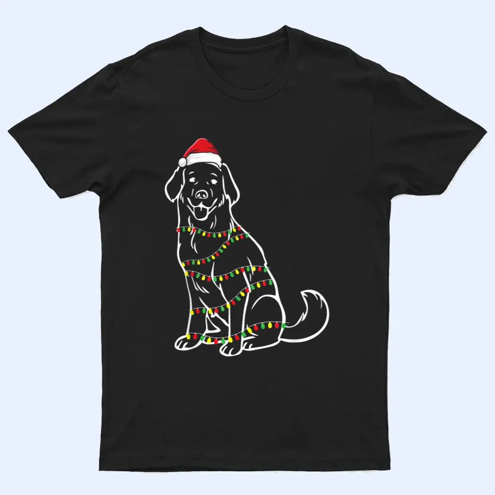 Golden Retriever Christmas Tree Lights X-Mas Cute Dog Puppy T Shirt Golden Retriever Christmas Tree Lights X-Mas Cute Dog Puppy T Shirt