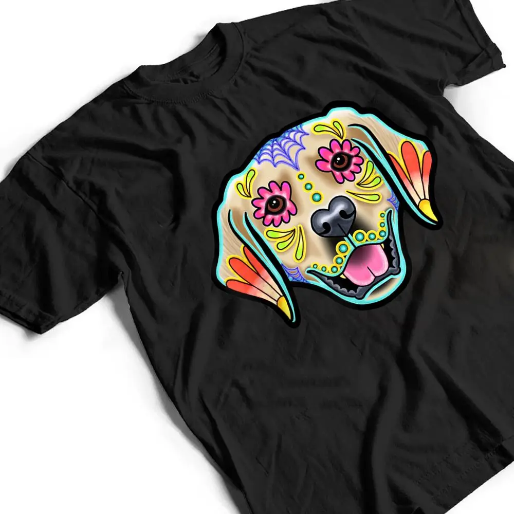 Golden-Retriever-Day-of-the-Dead-Sugar-Skull-Dog-T-Shirt-2 Golden Retriever - Day of the Dead Sugar Skull Dog T Shirt