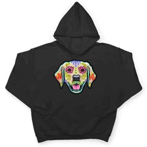 Golden Retriever - Day of the Dead Sugar Skull Dog T Shirt