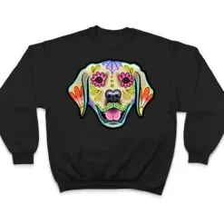 Golden Retriever - Day of the Dead Sugar Skull Dog T Shirt Golden Retriever - Day of the Dead Sugar Skull Dog T Shirt