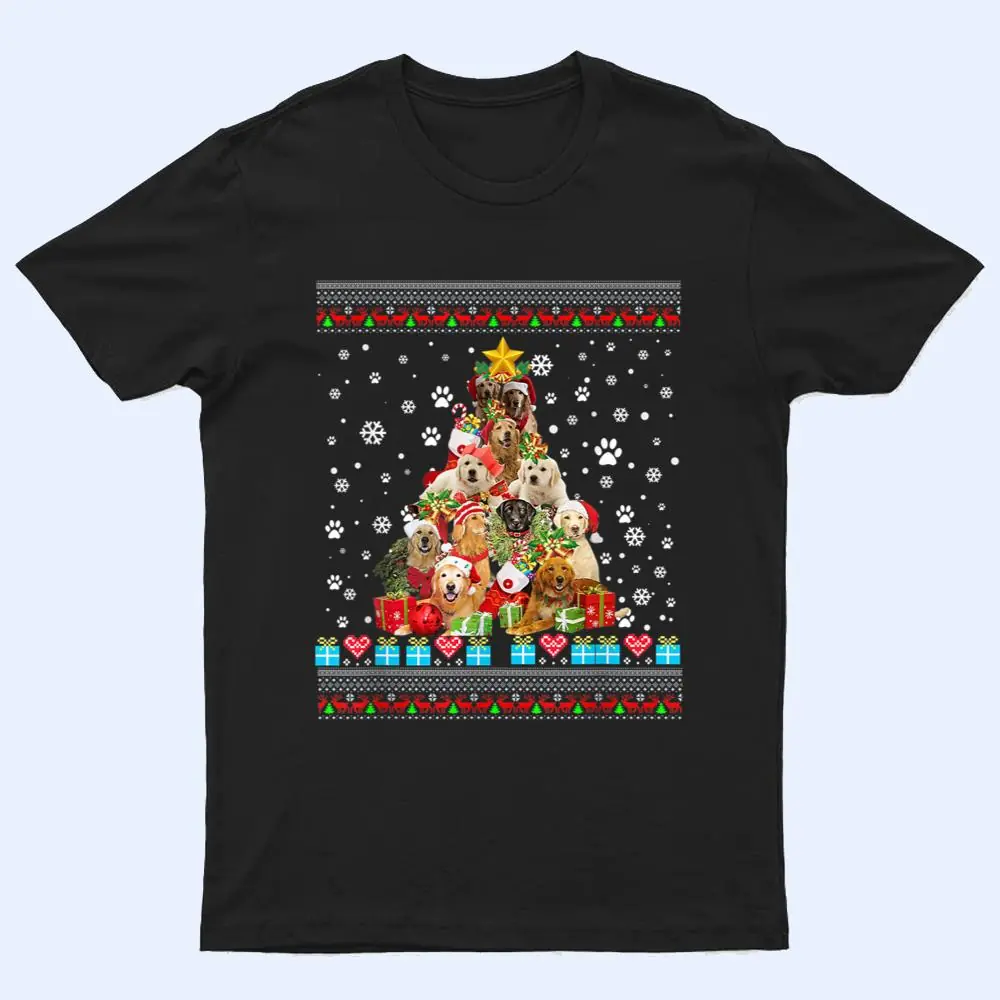 Golden Retriever Dog Christmas Lights Christmas T Shirt Golden Retriever Dog Christmas Lights Christmas T Shirt