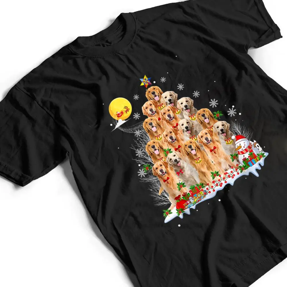 Golden-Retriever-Dog-Lover-Matching-Santa-Christmas-Tree-T-Shirt-2 Golden Retriever Dog Lover Matching Santa Christmas Tree T Shirt