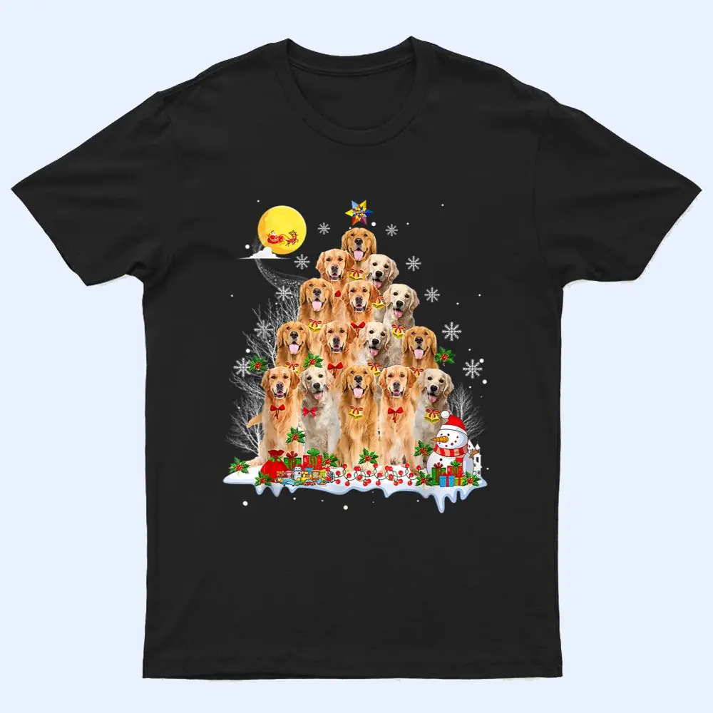 Golden Retriever Dog Lover Matching Santa Christmas Tree T Shirt Golden Retriever Dog Lover Matching Santa Christmas Tree T Shirt